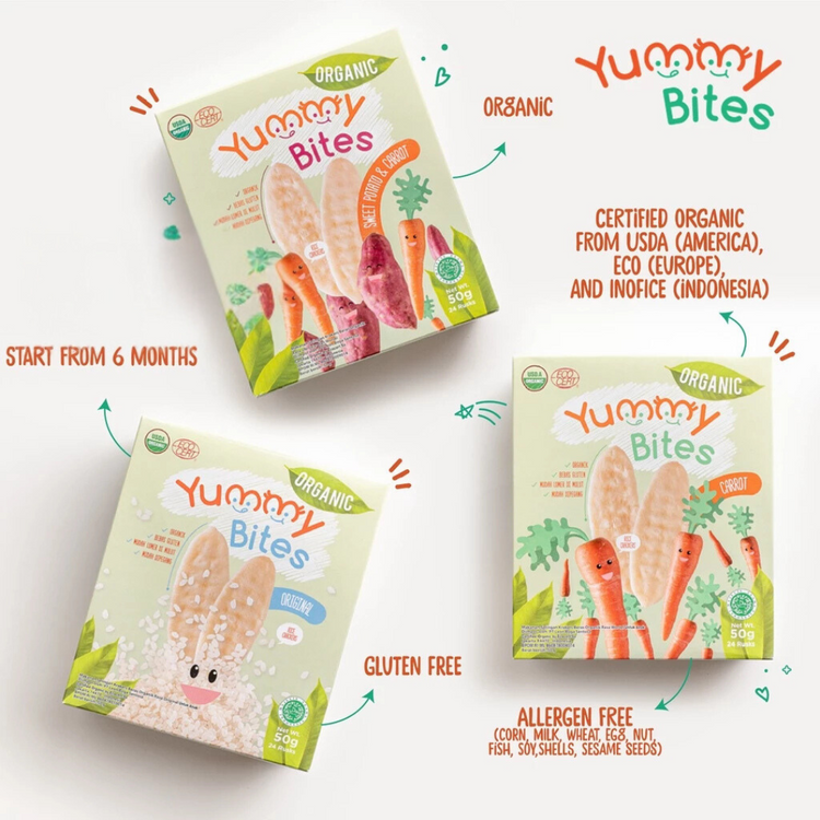 Yummy Bites Organic Rice Crackers 50g