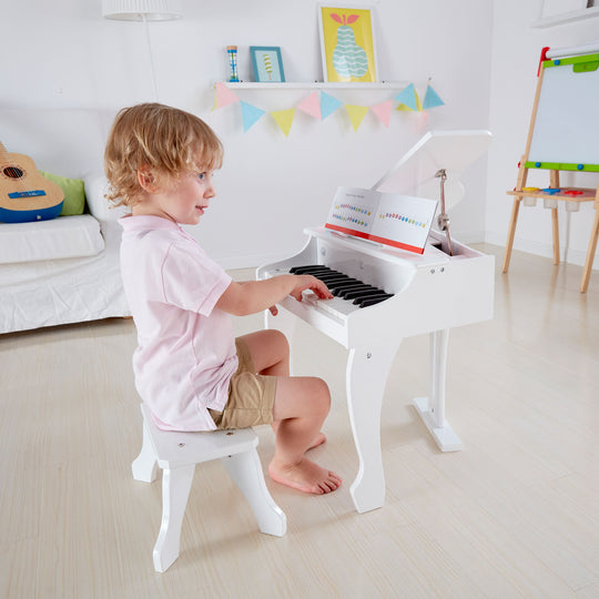 Hape 0338 Deluxe Grand Piano - White (3y+)