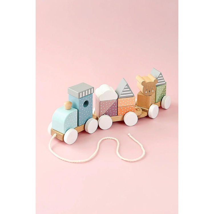 Jabadabado Train With Blocks Teddy (18m+)