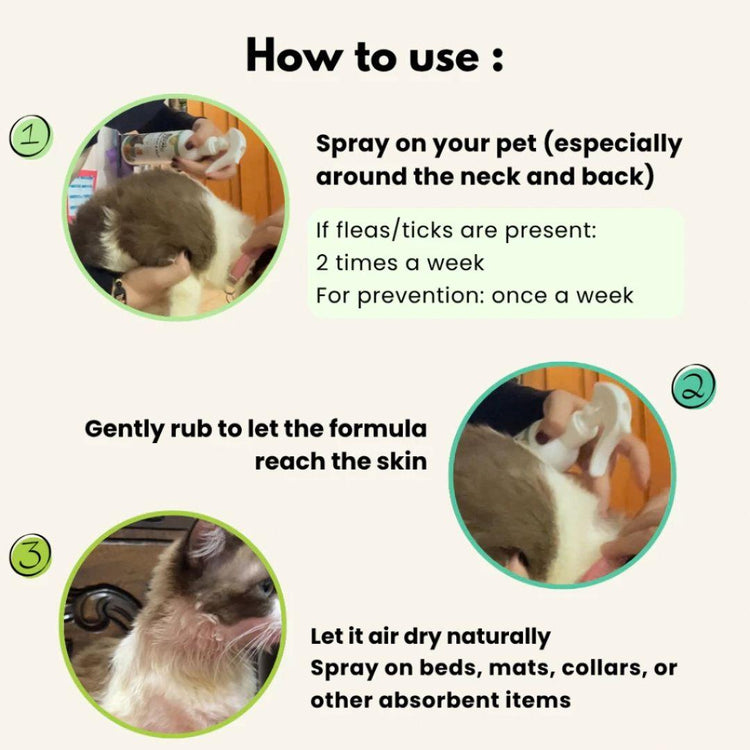 Pet Ganick Flea & Tick Spray (225ML)