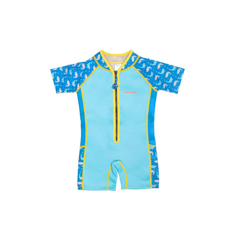 Cheekaaboo Wobbie Toddler Thermal Swimsuit UPF50+ Blue Shark