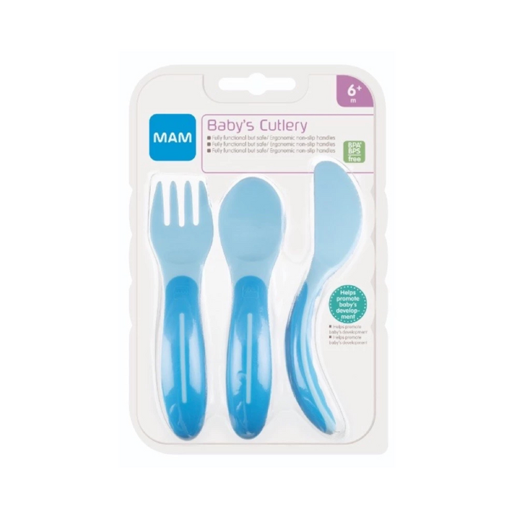 MAM Baby’s Cutlery set (3pcs) For Baby’s First Stages of Self Feeding