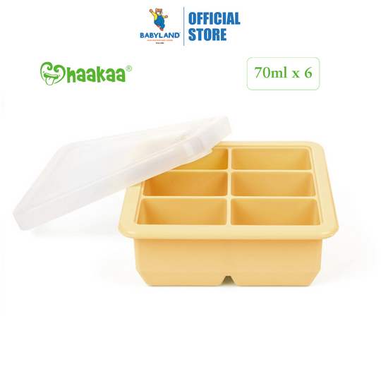Haakaaa Food & Breastmilk Silicone Freezer Tray with Lid (6 x 70ml)
