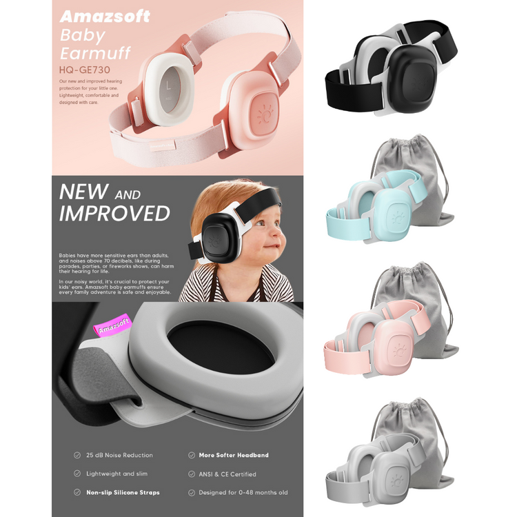 Gaabi Upgraded Earmuff Hearing Protection ( 0-48 Months )