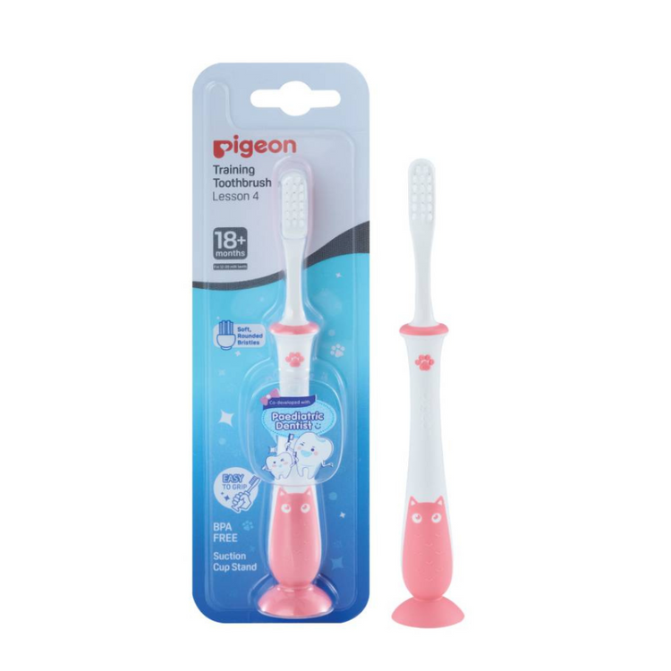 Pigeon Training Toothbrush Lesson 4 + Toothgel Anti Cavity Combo (3 years+)