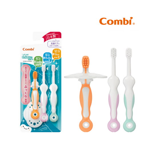 Combi Baby Teteo Baby Toothbrush Set (6-12m+)