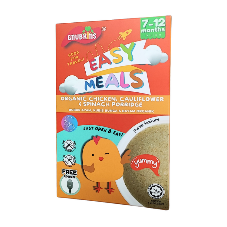 Little Baby Grains Easy Meals - Organic Chicken, Cauliflower & Spinach Porridge (7-12m)