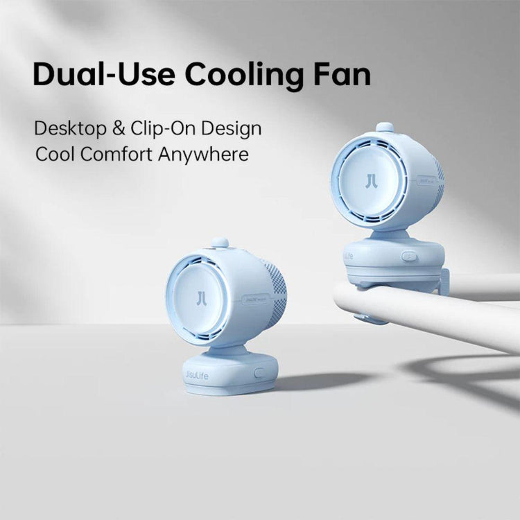 Jisulife Stroller Fan Life 3 Clip Version 5000mAh - 21H Runtime Ultra Quiet 120° Auto Oscillation Night Light for Home Office