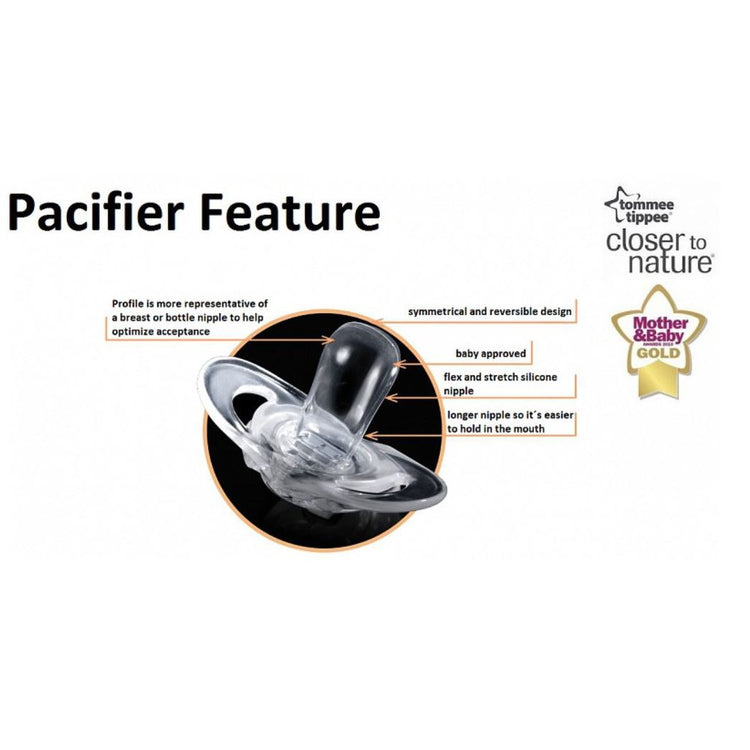 Tommee Tippee Closer to Nature Night Time Soother 1Pc (6-18m)