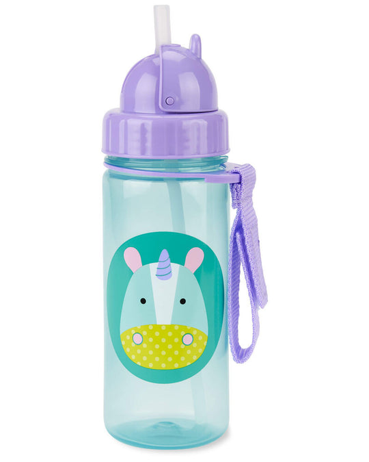 Skip Hop Zoo Straw Bottle 390ml - Unicorn