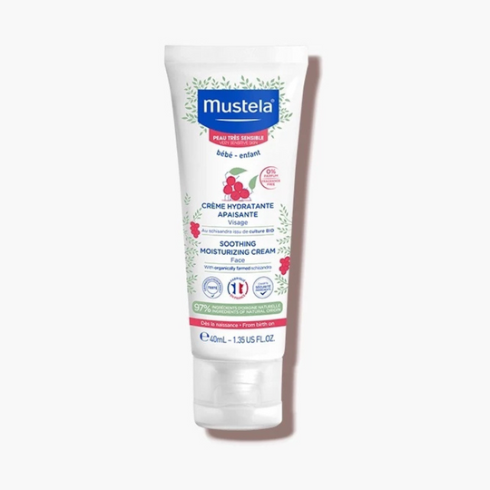 Mustela Soothing Moisturizing Cream Face With Organically Farmed Schisandra for Very Sensitive Skin (40ml)