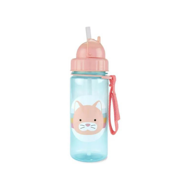 Skip Hop Zoo Straw Bottle 390ml - Cat