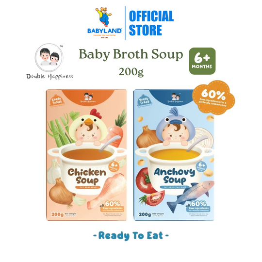 Double Happiness Ready To Eat Broth Soup 200G (6m+) | seasoning powder | NO ADDED MSG | Suitable for salt introduced kids