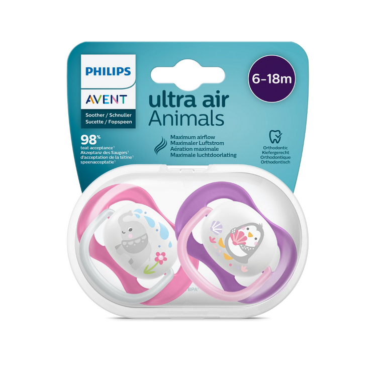 Philips Avent Ultra Air Soother Twin Pack (0-6m) (6-18m)