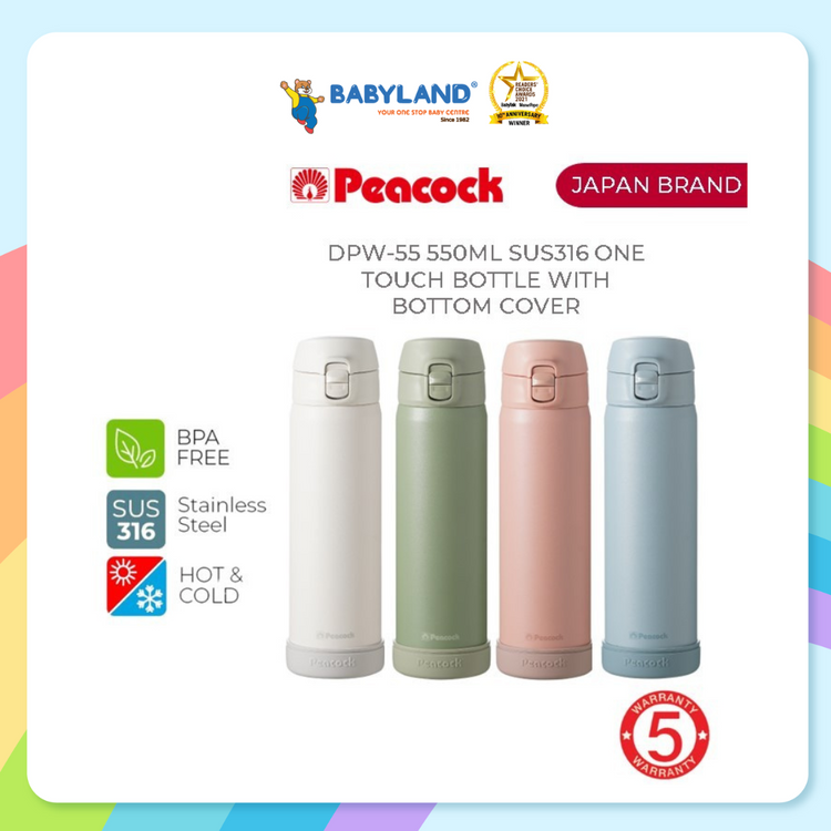 Peacock 550ML SUS316 One Touch Bottle DPW-55