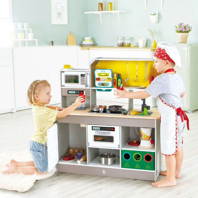 Hape 3177 Deluxe Kitchen Playset With Fan Fryer (3y+)