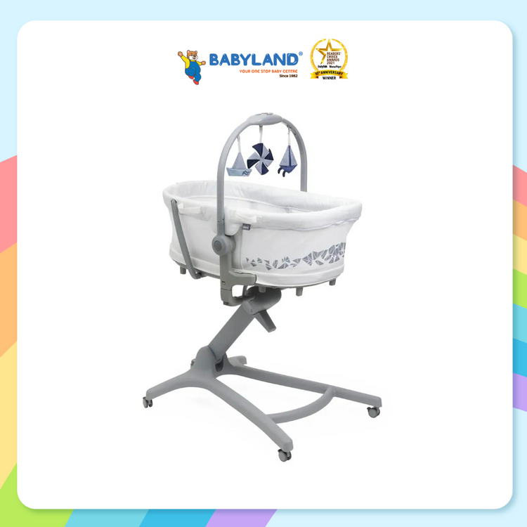 Chicco Baby Hug 5in1 Pro Crib White Cream Babyland SS2 Malaysia