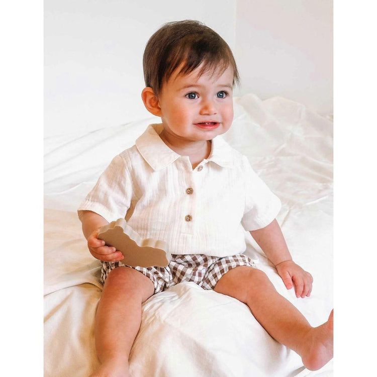 Purebaby Organic Milk Choc Melange Print Gingham Set