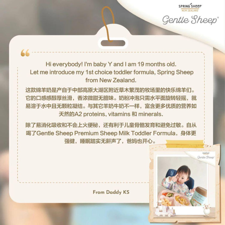 Spring Sheep Gentle Sheep Premium Sheep Milk Powder Step 3 700g (12-36 months)