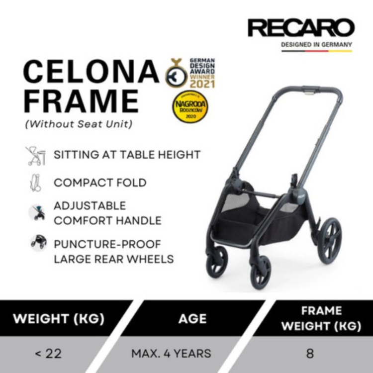 [ Display Unit ] Recaro Celona Stroller Comfort Frame - Black