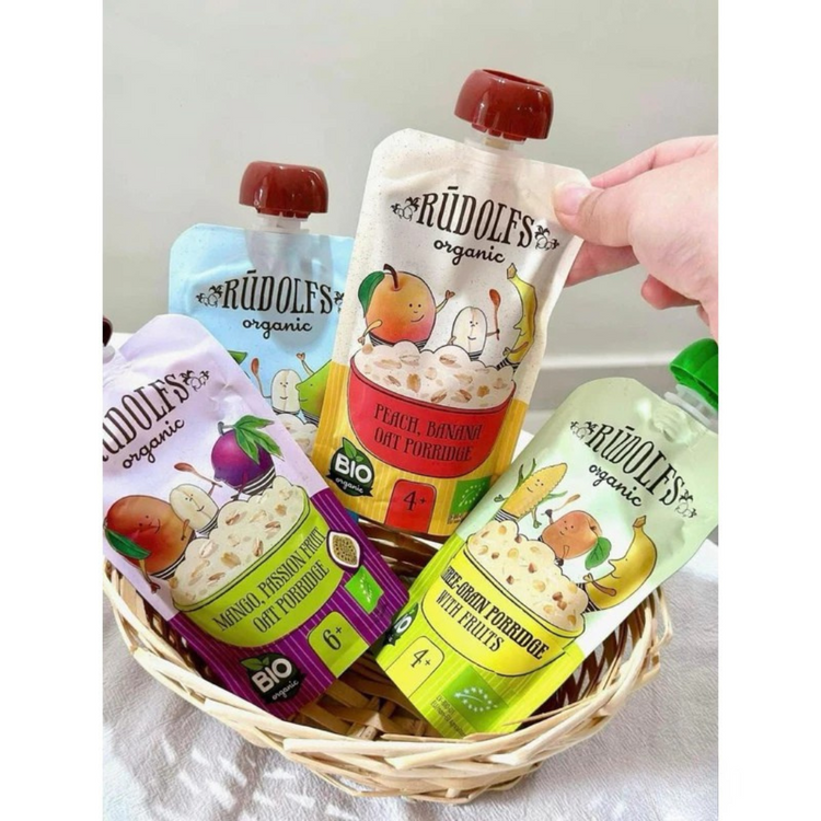 [Halal] Rudolfs Organic Premium Baby Porridge in Pouches (suitable: 4m+ -- 6m+)