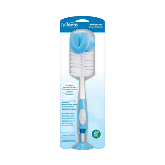 Dr Brown's Natural Flow Baby Bottle & Nipple Brush (Blue)