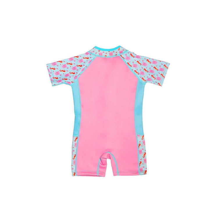 Cheekaaboo Wobbie Toddler Thermal Swimsuit UPF50+ Pink Jellyfish