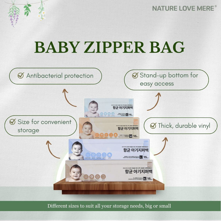 NATURE LOVE MERE Baby Zipper Bags | Bag Travel | Food Storage Zipperbag