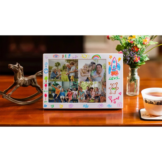 myFirst Frame Doodle 9-Inch Digital Photo Frame Designed for Family Anti-glare Matte Screen