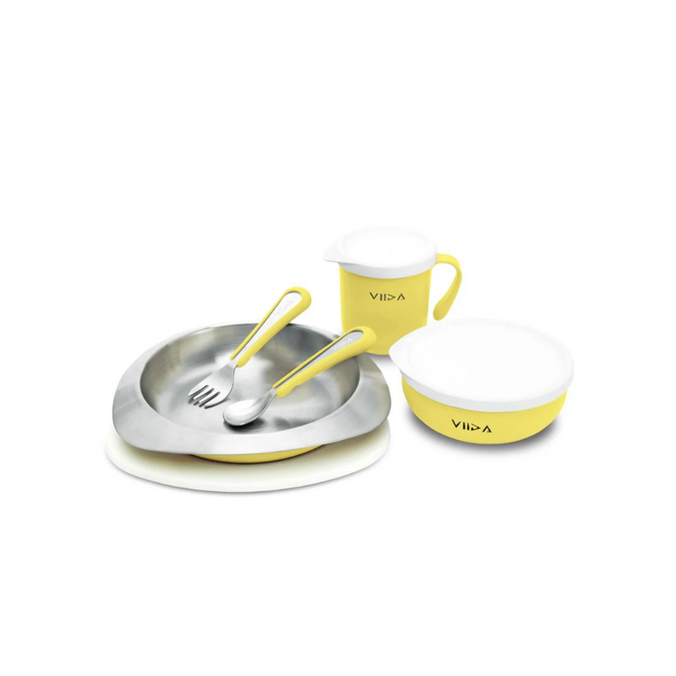 Viida Soufflé Antibacterial Stainless Steel Kids Tableware Set