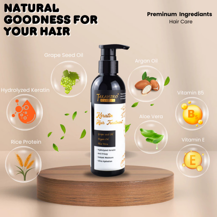Takahiro Keratin Treatment 100ml - Anti Frizzy & Damaged Hair