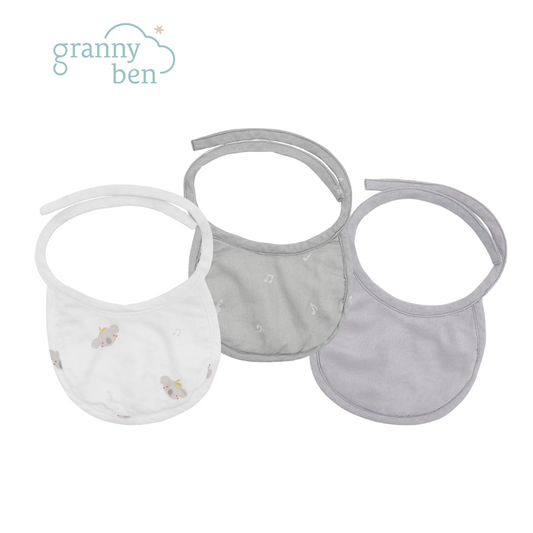 Granny Ben TENCEL Muslin Newborn Bib (3-pack)