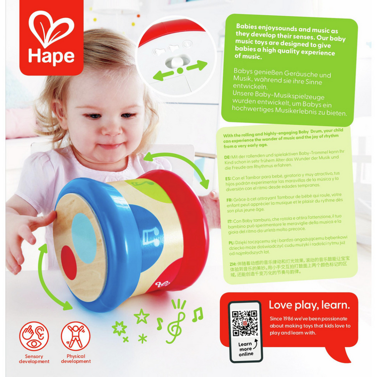 Hape 0333 Baby Drum (6m+)