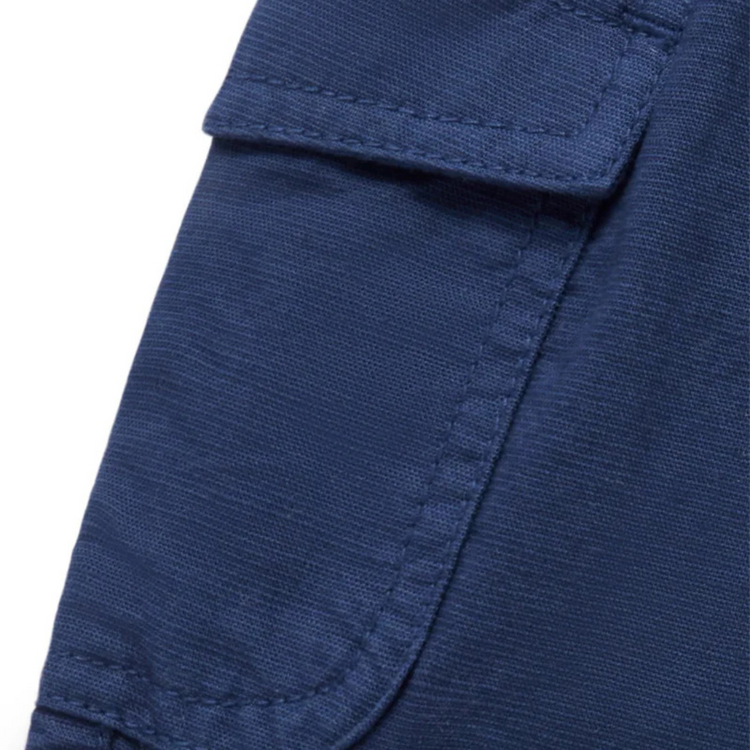 Purebaby Organic Baby Kids Linen Blend Shorts - Marine Print