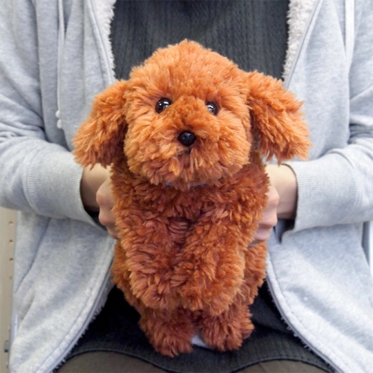 Sunlemon 3032 Brown - Lying Dog Stuffed Toy S Poodle