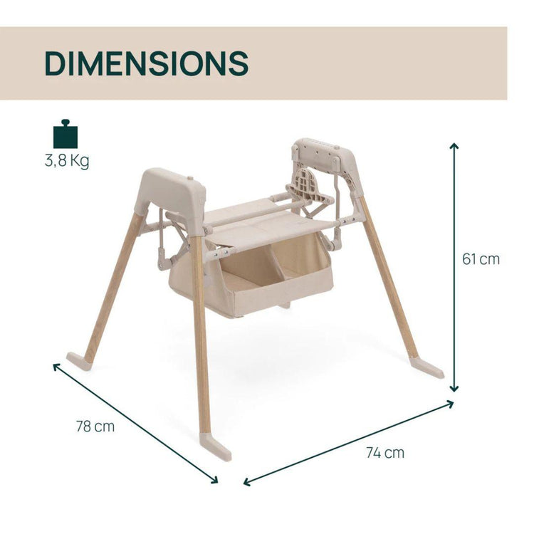 Chicco E-Lullaglide Electronic Bluetooth Baby Rocking Stand - Natural (0m+ to 9kg)