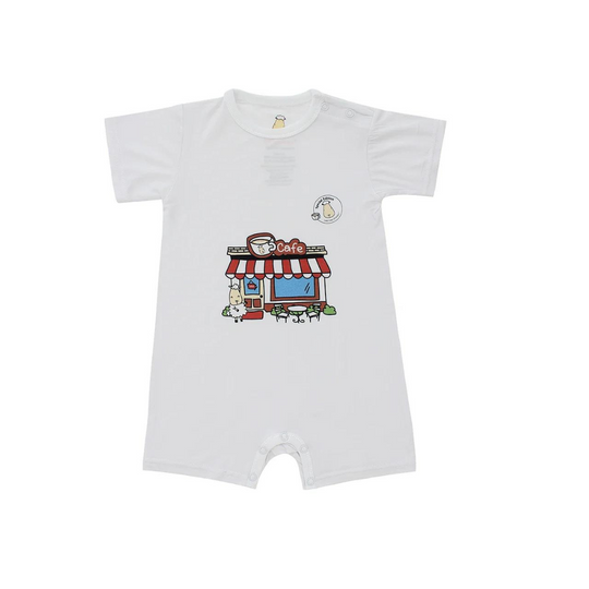Baa Baa Sheepz SPECIAL EDITION - Romper Short Sleeve Cafe White - 18M