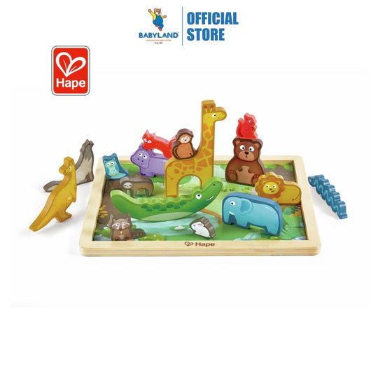 Hape 1656 Animal Kingdom Puzzle Suitable for Age 2-4 Years