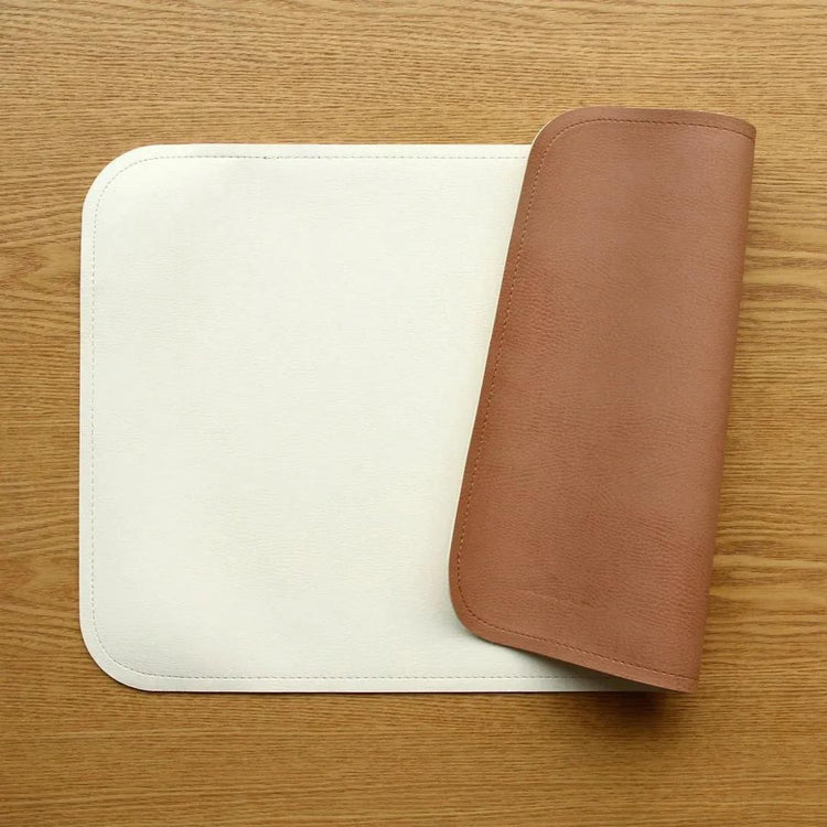 Joey & Mom Double-Sided Vegan Leather Baby Diaper Changing Mat | Foldable, Water-Resistant & Easy-to-Clean Diaper Pad
