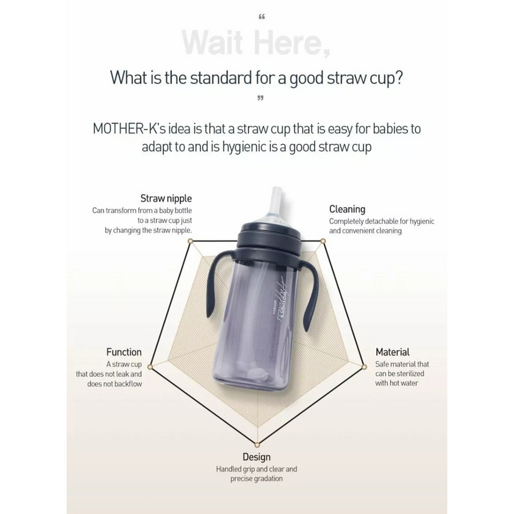 Mother-K PPSU Weighted Straw Bottle (200ml) (300ml)