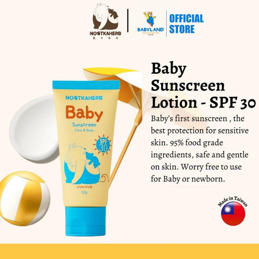 Nootkaherb Baby Sunscreen Face & Body SPF30 50g | Food-Grade sunscreen | 1st in Malaysia