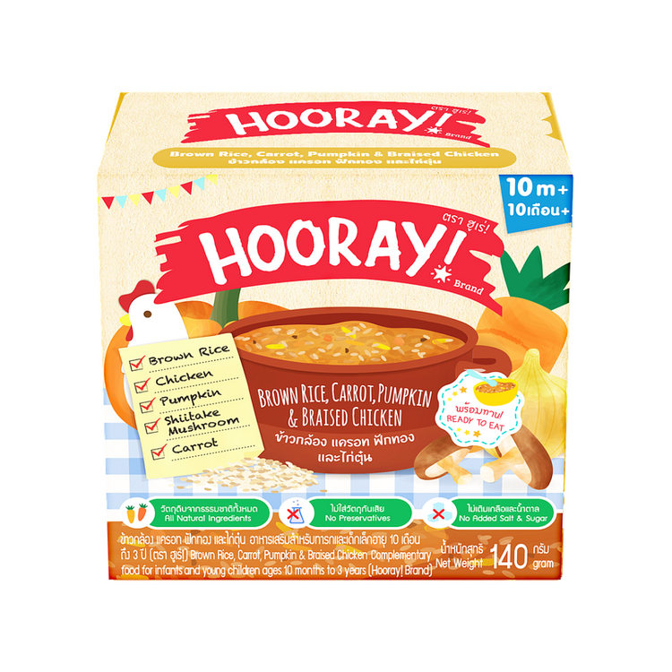 Hooray Baby Food Puree Porridge Cereal 140g ( 10+ months )