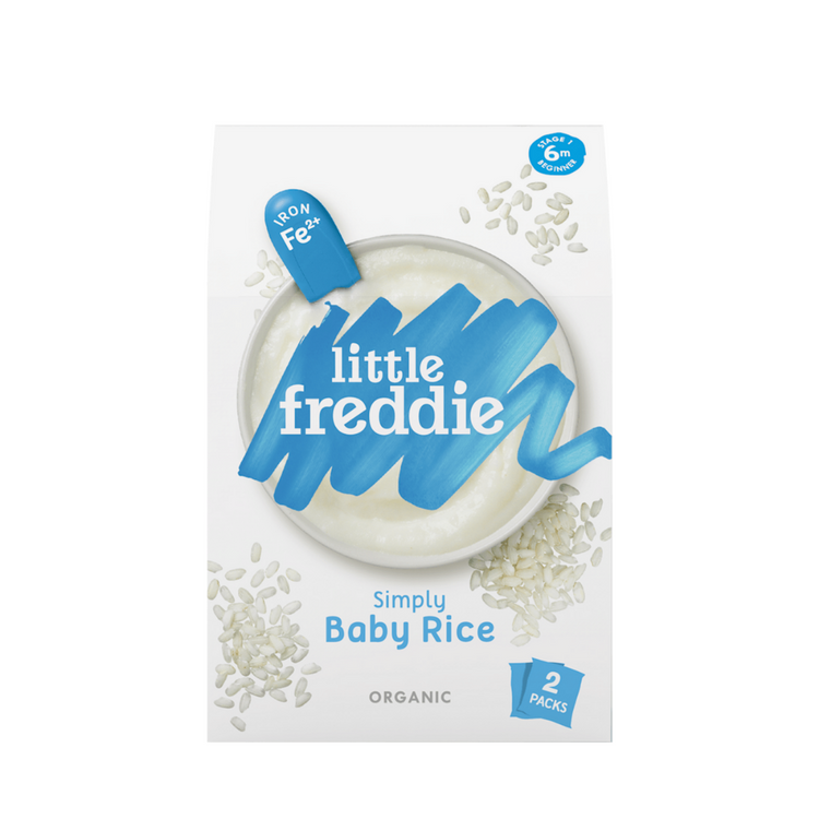 Little Freddie Organic Baby Porridge 2*80g (6-7m+)Baby Rice, 7 Grain with Blueberry