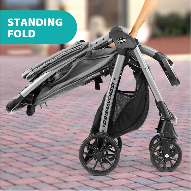 Chicco Mini Bravo Plus Travel System - Slate | From 6 months up to 22.7kg, approximately 4 years old