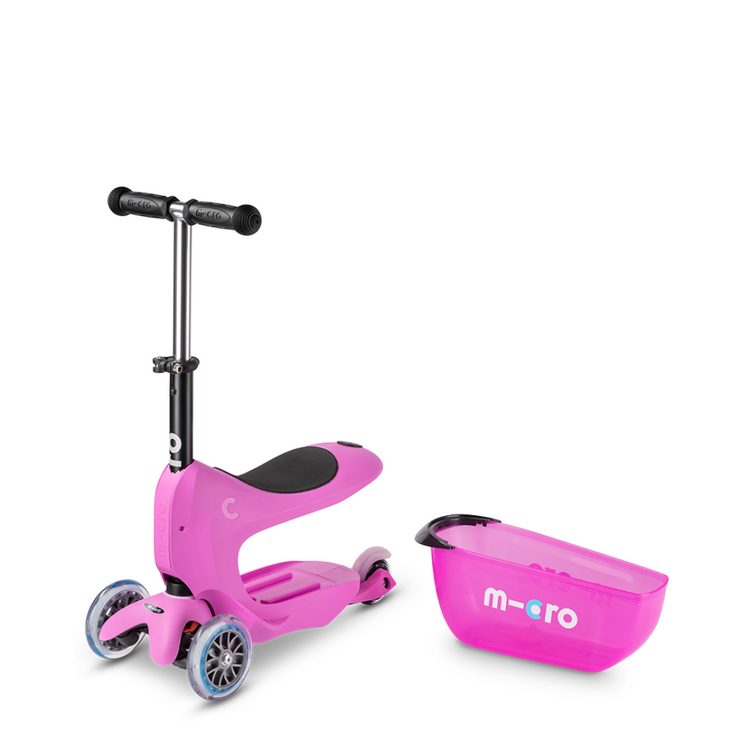 Micro 033 Mini2Go Deluxe Plus Ride On Scooter - Pink Suitable for 1-3years