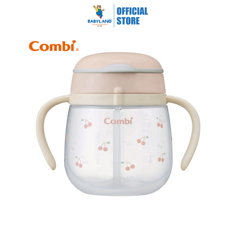 Combi Baby Lakumug Straw Cup 240ml - Pink Cherry (6m+)