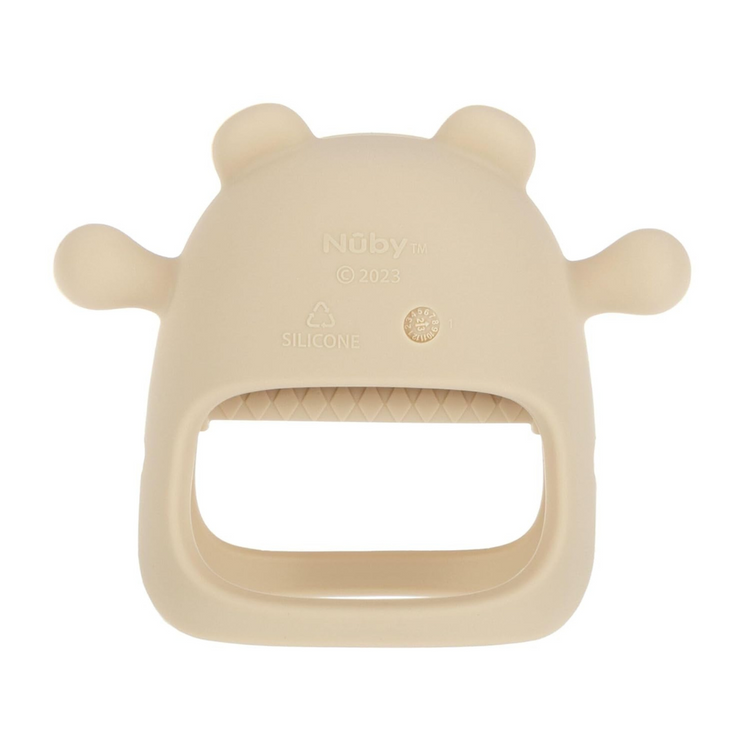 Nuby Silicone Wrist Grip Teething Mitten Bear ( 3+ months )