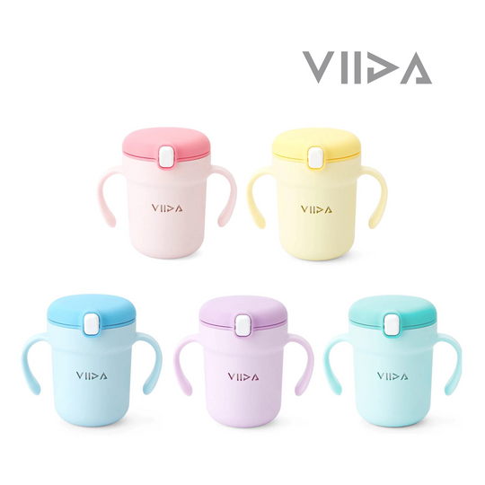 Viida Souffle Antibacterial Stainless Steel Straw Sippy Cup (330ML)