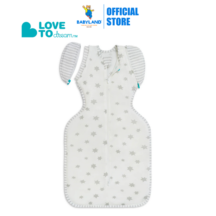 Love To Dream Stage2 Swaddle Up Transition Bag Bamboo 0.2 TOG - Superstar White