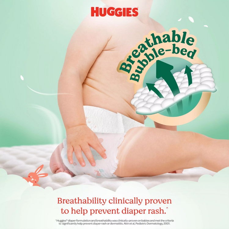 Huggies Natural AirSoft Pants Breathable and Soft Premium Diapers for Baby - M46/L36/XL30/XXL24